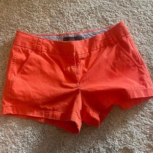 Orange J Crew Chino Shorts